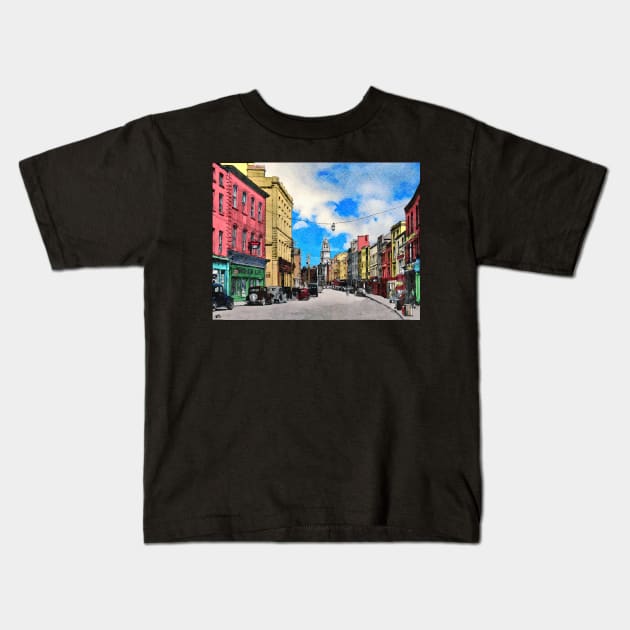 West St, Drogheda (bygone) Kids T-Shirt by DeaglanStudio